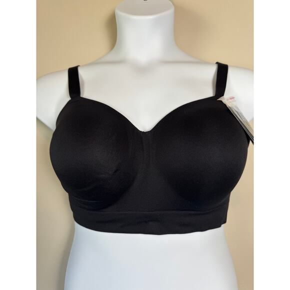 Shapermint Truekind Supportive Wireless Shaping Bra Sz XL Black Sweetheart NWT - Picture 1 of 5